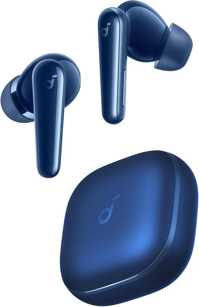 Soundcore Liberty 5, écouteurs sans fil à réduction de bruit, réduction vocale 2 x plus puissante, réduction de bruit adaptative en temps réel, charge rapide, audio Dolby, appels clairs 6 micros IA