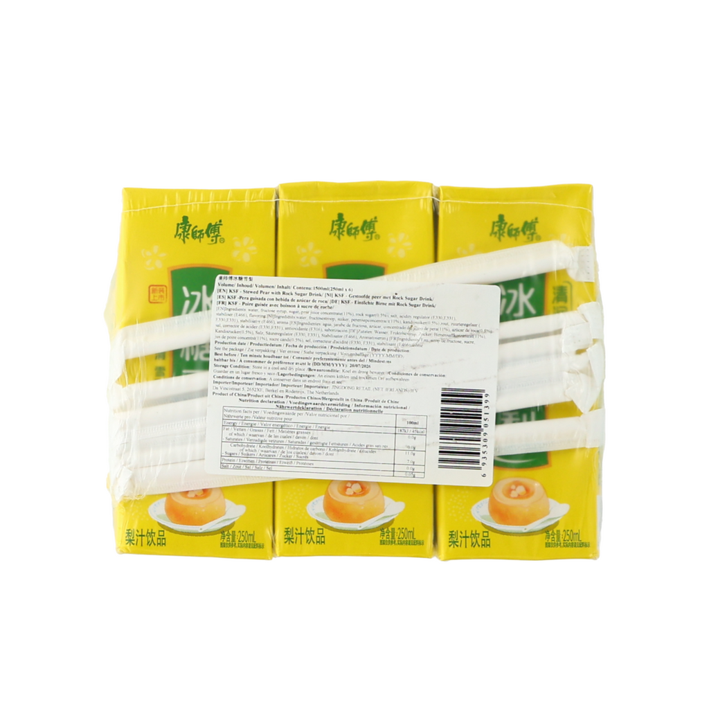Master Kong Boisson au jus de poire et au sucre candi - 6 x 250 ml