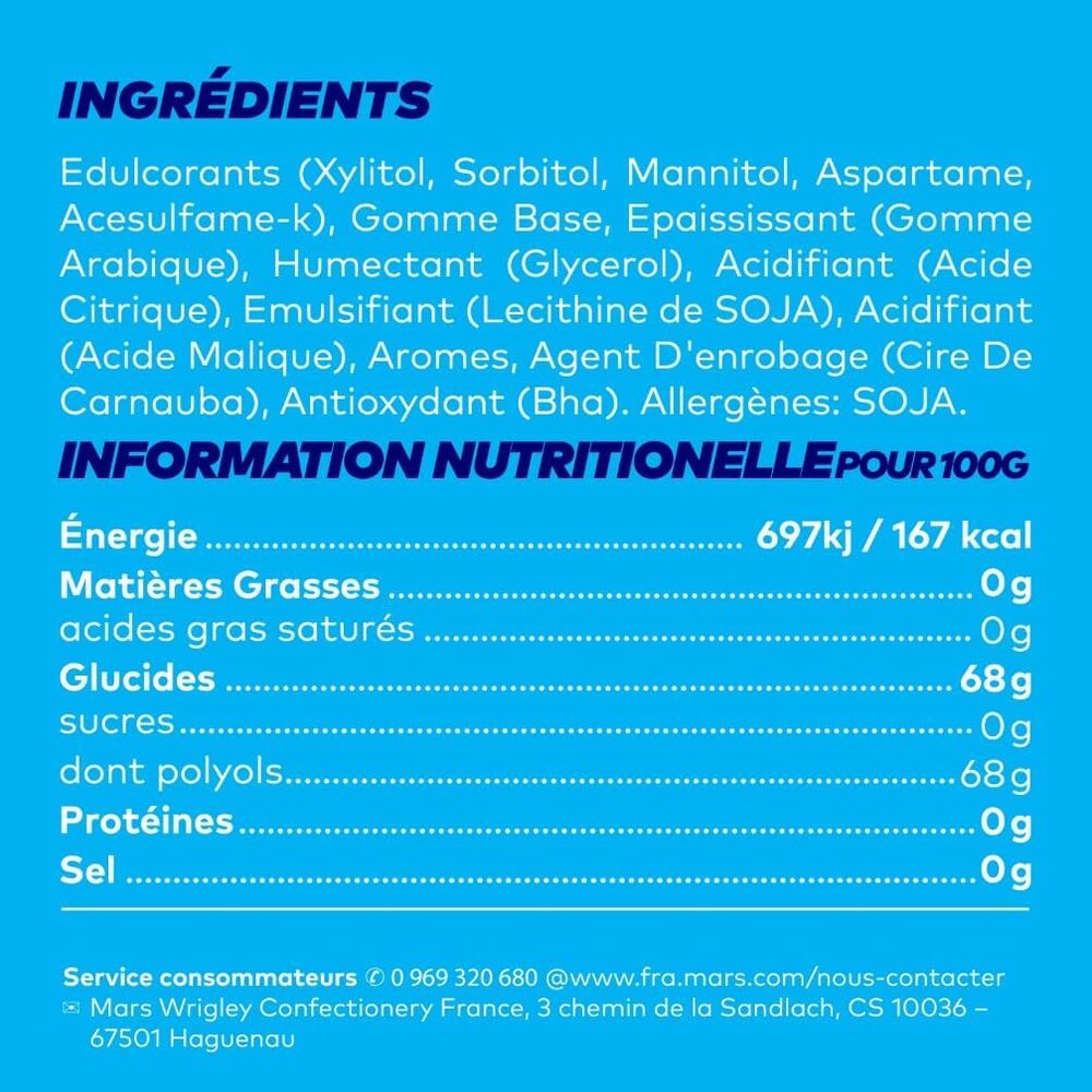 FREEDENT Chewing Gum à la fraise 5 paquets de 10 dragées - 70 g