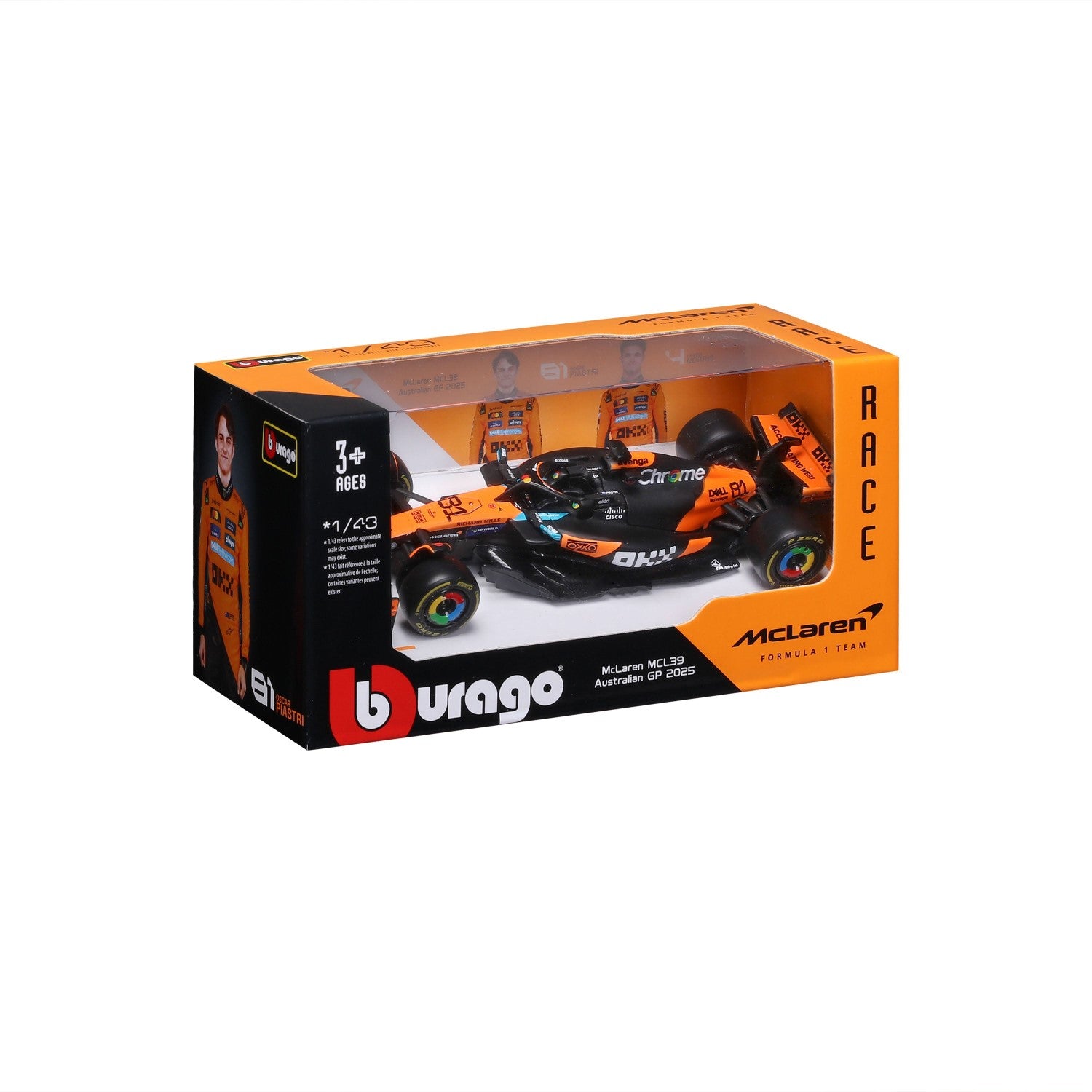 1/43 Bburago Formule 1 McLaren MCL39 GP d'Australie #Piastri