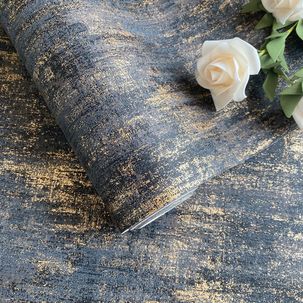 Murgall Papier Peint Sans Colle Style Industriel Noir Gris 44x1200 cm 1 Rouleau