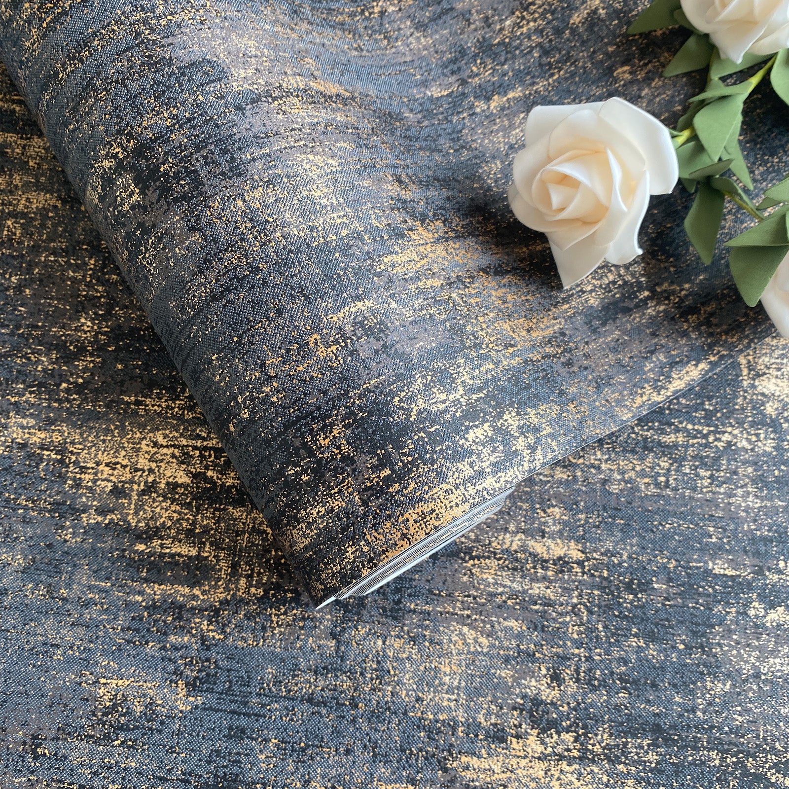 Murgall Papier Peint Sans Colle Style Industriel Noir Gris 44x1200 cm 1 Rouleau