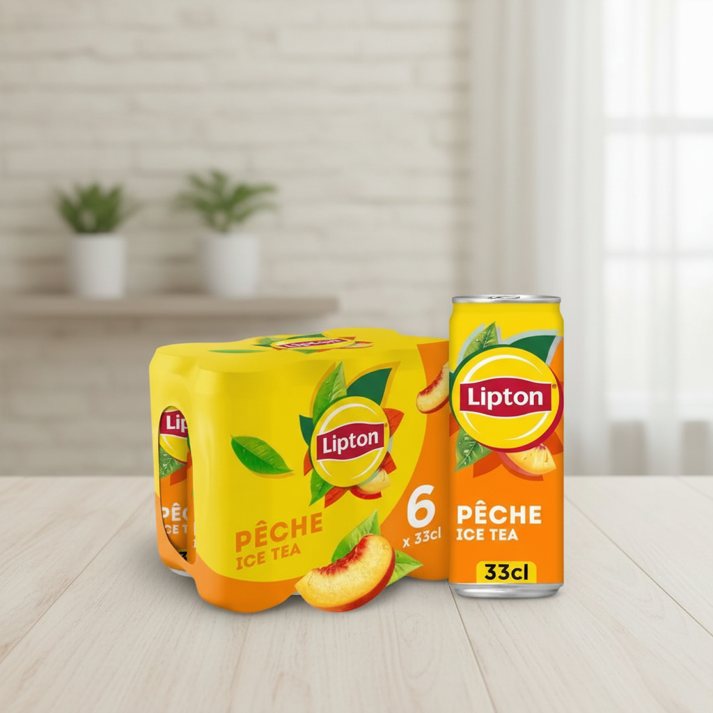 Lipton Thé Glacé Pêche - 6 x 33 cl