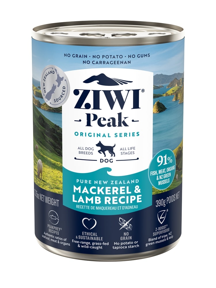 Ziwi PEAK Conserves pour chien au maquereau & agneau - 390 g