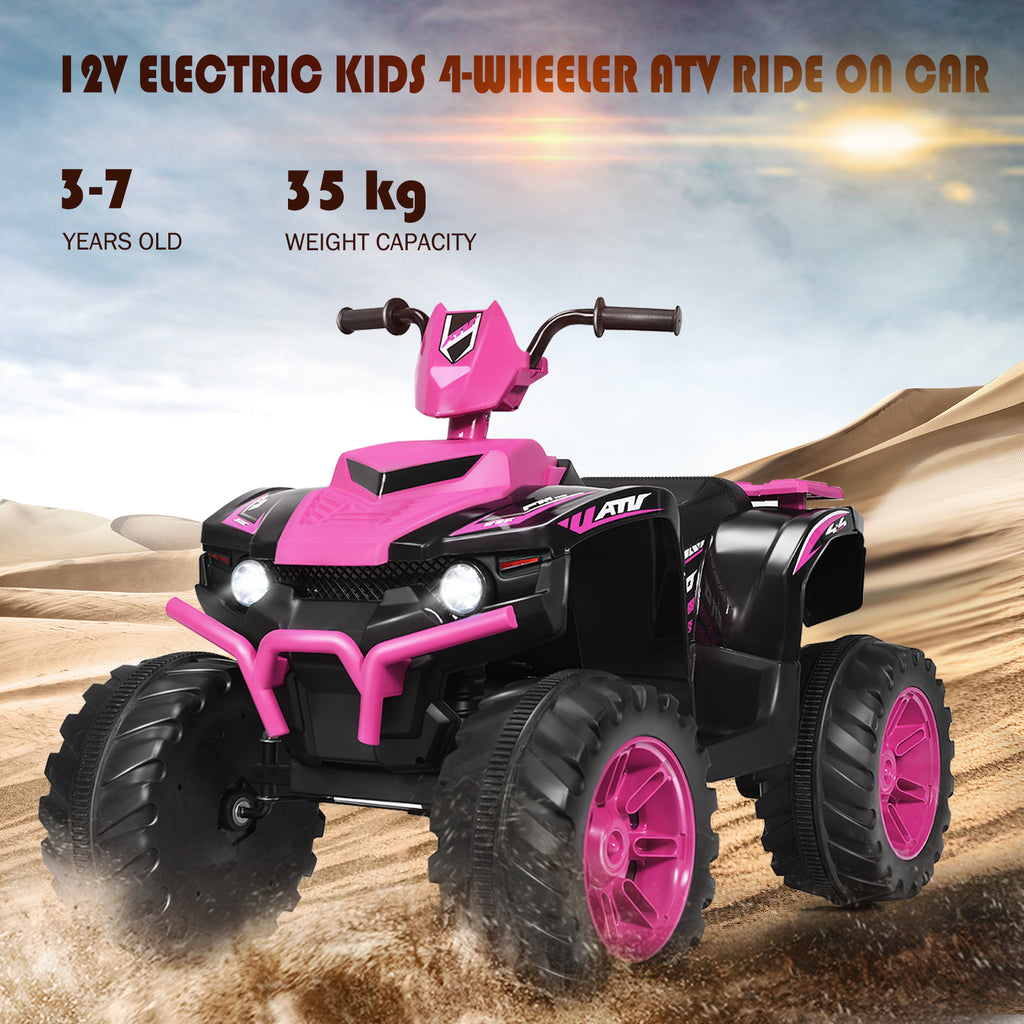 Quad électrique pour enfants, avec batterie et éclairage LED