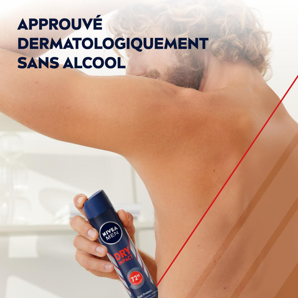 NIVEA MEN Déodorant Aisselles Dry Impact Protection 72h Spray 200 ml
