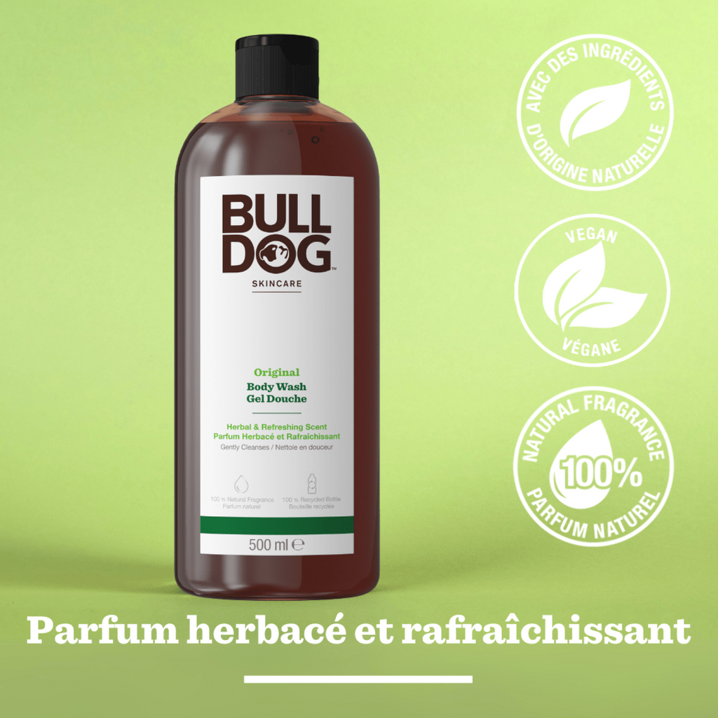 BULLDOG SKINCARE Original - Gel Douche pour Homme Parfum Agrumes - 500 ml