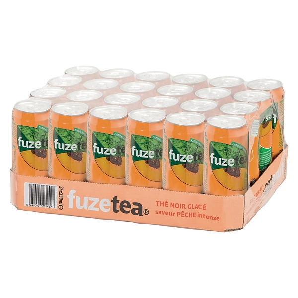 Fuze Tea Thé glacé à la pêche, Lot de 24 x 33 cl