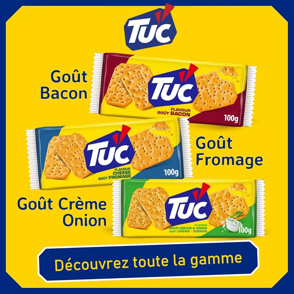 TUC Crackers Savoureux Crème Aigre et Oignon, 100 g