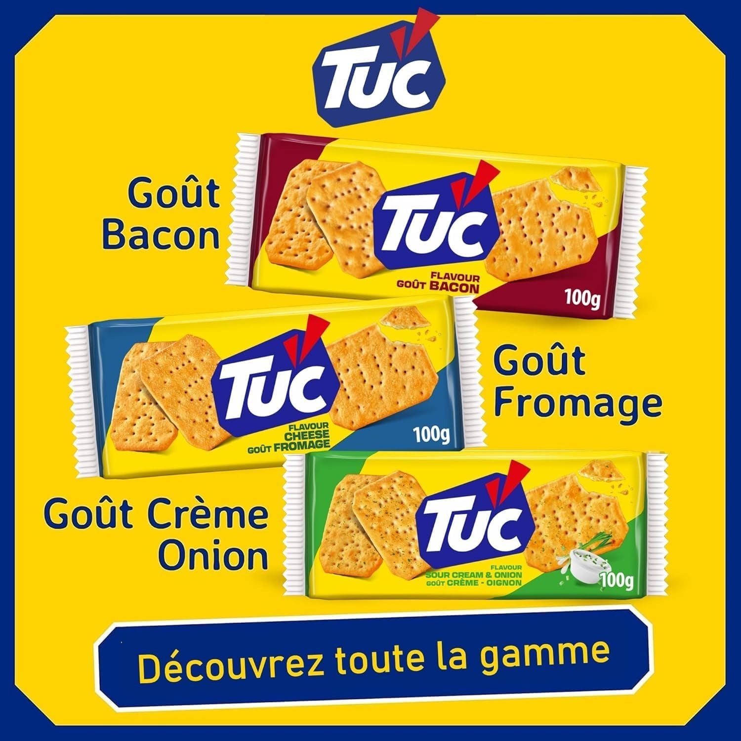 TUC Crackers Savoureux Crème Aigre et Oignon, 100 g