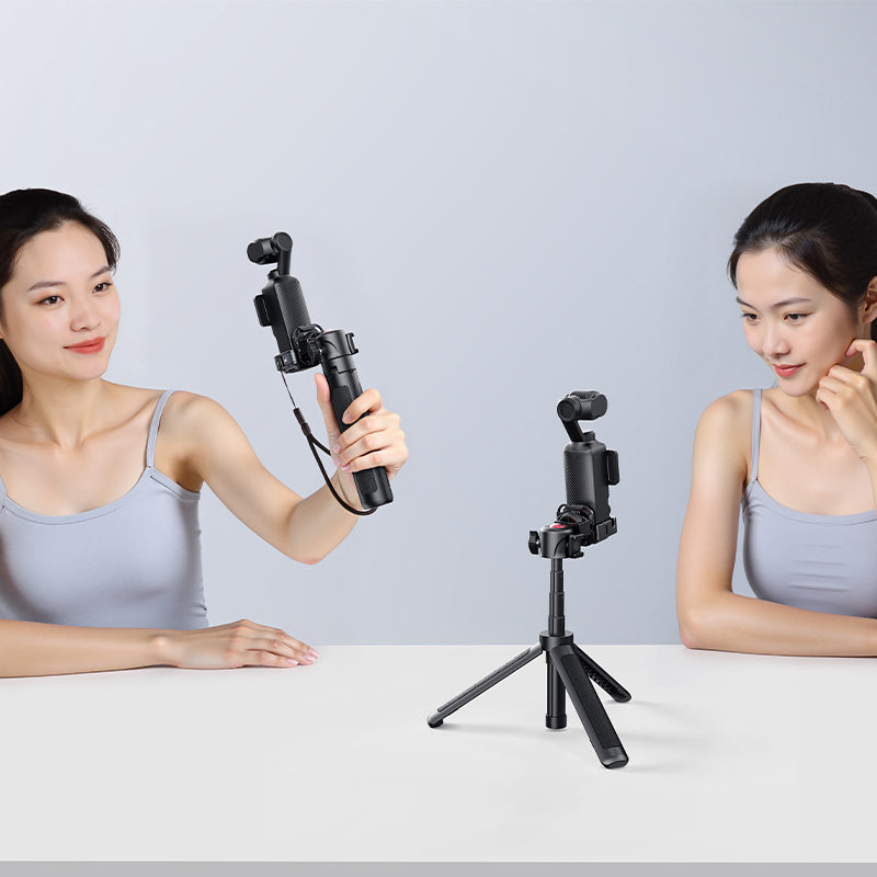 Ulanzi PK13 Adaptateur d’extension multifonction pour DJI Osmo Pocket 3 avec fixation rapide UKA, cage en aluminium pour montage d’accessoires avec filetage 1/4 pouce/adaptateur d’action/fixation