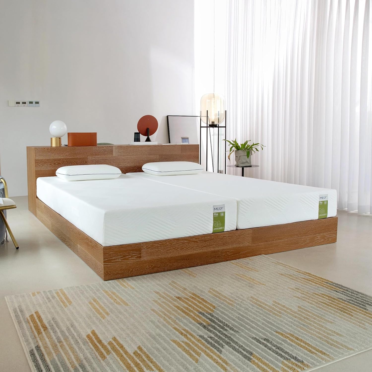 MLILY Matelas PRO 100 x 200 cm – Mousse froide + Mémoire de forme 7 zones, Fermeté H2 & H3, matelas roulé 2-en-1 en mousse gel, Hauteur 22 cm, Certifié OEKO-TEX