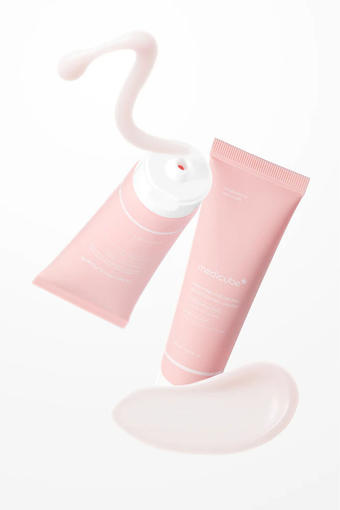medicube Crème hydratante à l'ADN de saumon PDRN et à l'acide hyaluronique rose - Apaisante