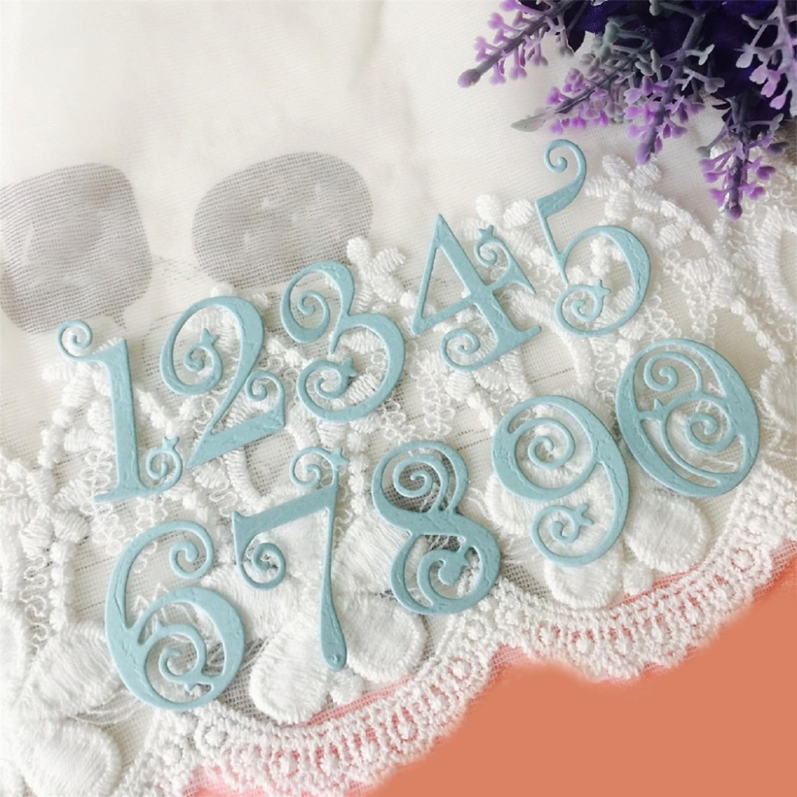 WhereHike Dies de découpe de chiffres Modèles de découpe en acier au carbone Pour la création de cartes Scrapbooking Emballage Papier artisanal Embellissement