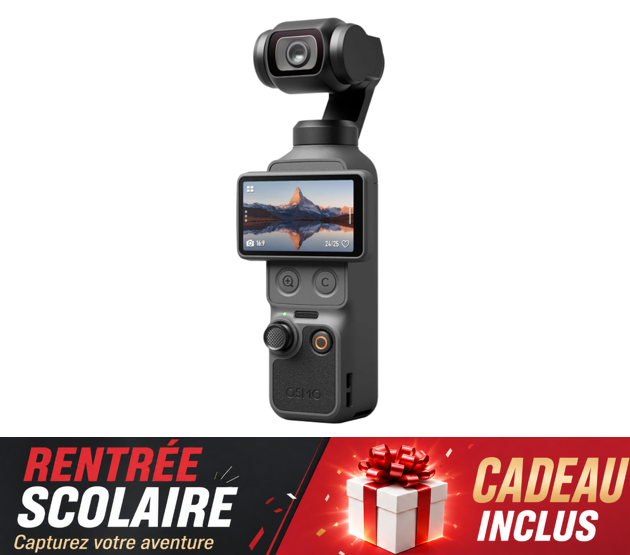 DJI Osmo Pocket 4 Standard Combo Caméra de poche sur stabilisateur, CMOS 1 pouce, 4K/240 ips, stabilisation 3 axes, stockage intégré 107 Go, Noir