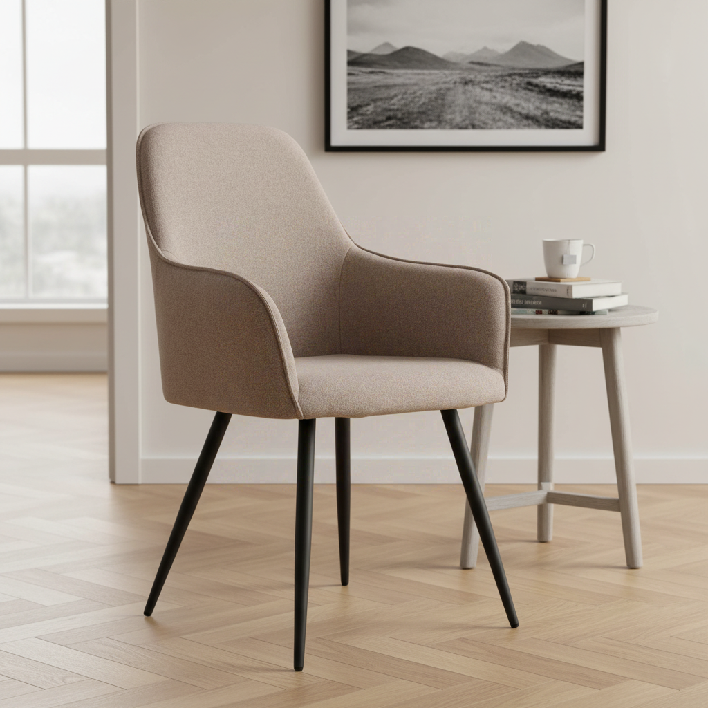 House Nordic Harbo Chaise de salle à manger Pierre Pieds noirs HN1231