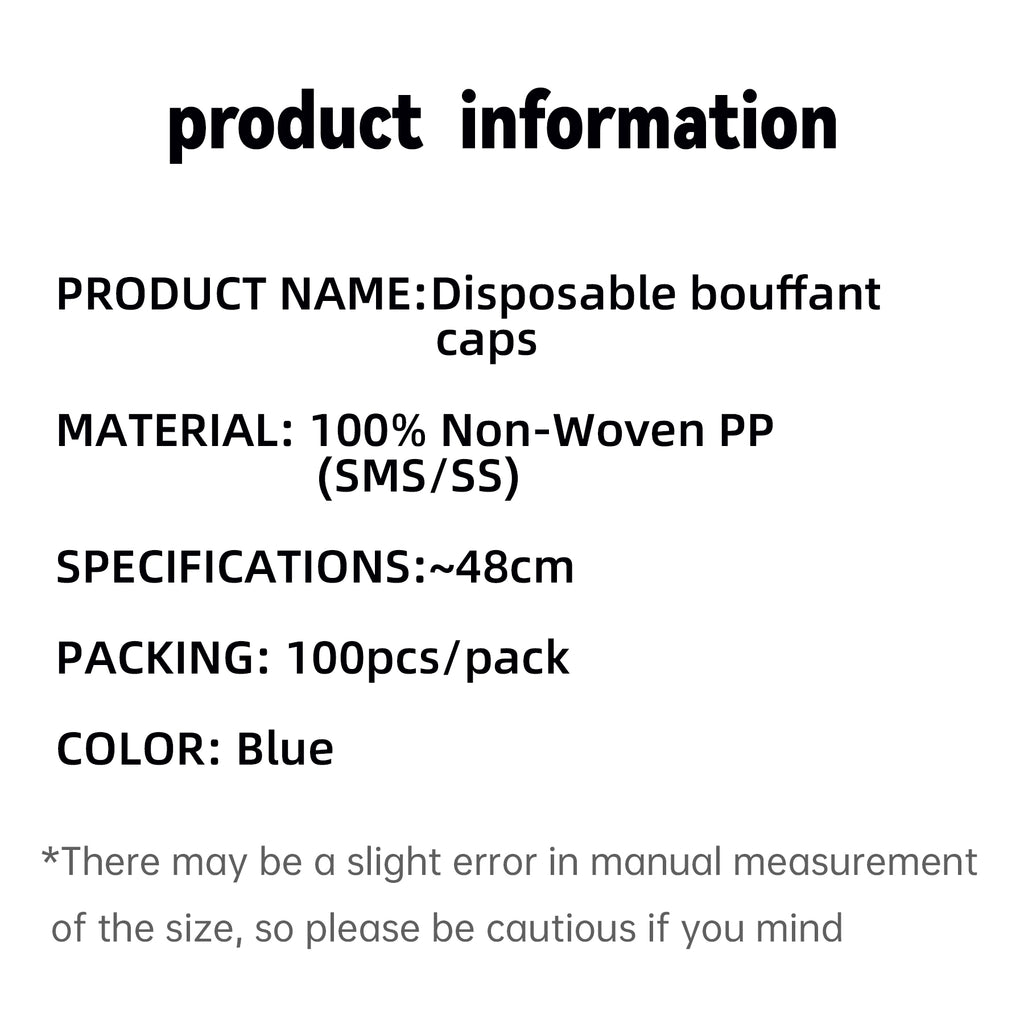 YIJINCHAN Élastiques à cheveux jetables, Bleus (100 pcs/paquet)