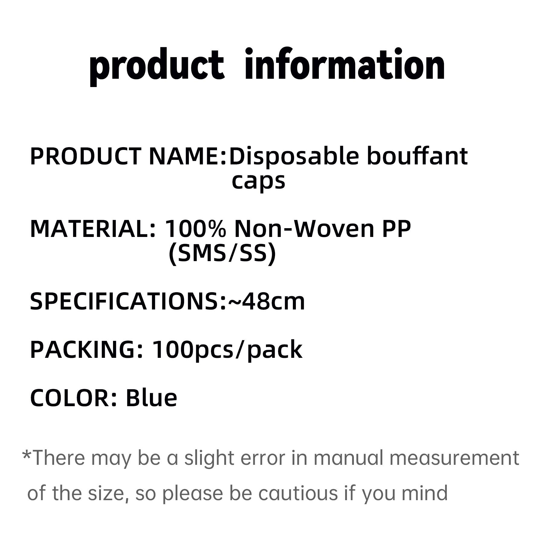 YIJINCHAN Élastiques à cheveux jetables, Bleus (100 pcs/paquet)