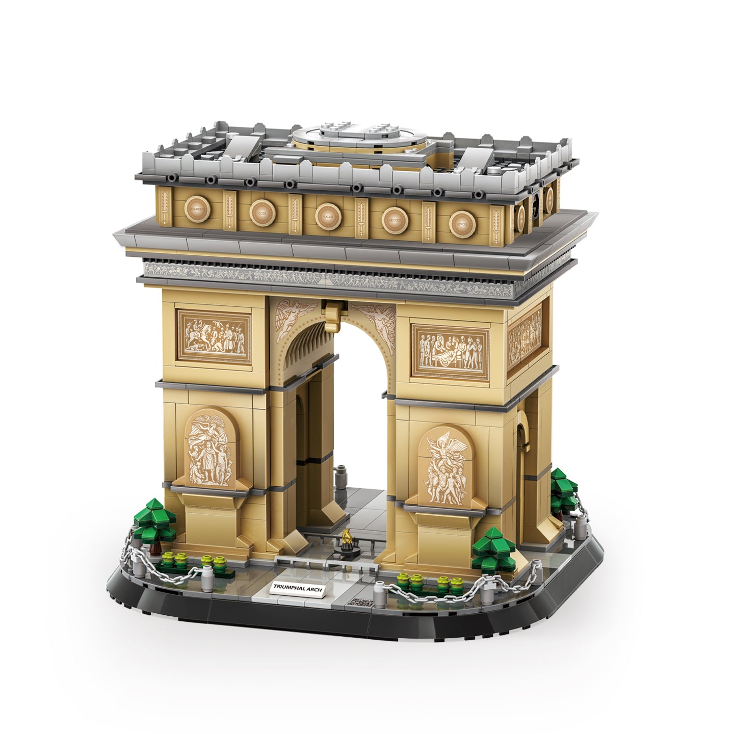 WANGE Arc de Triomphe-Paris, France 1377 Pièces Ensemble de Blocs de Construction pour Bâtisseurs Amateurs