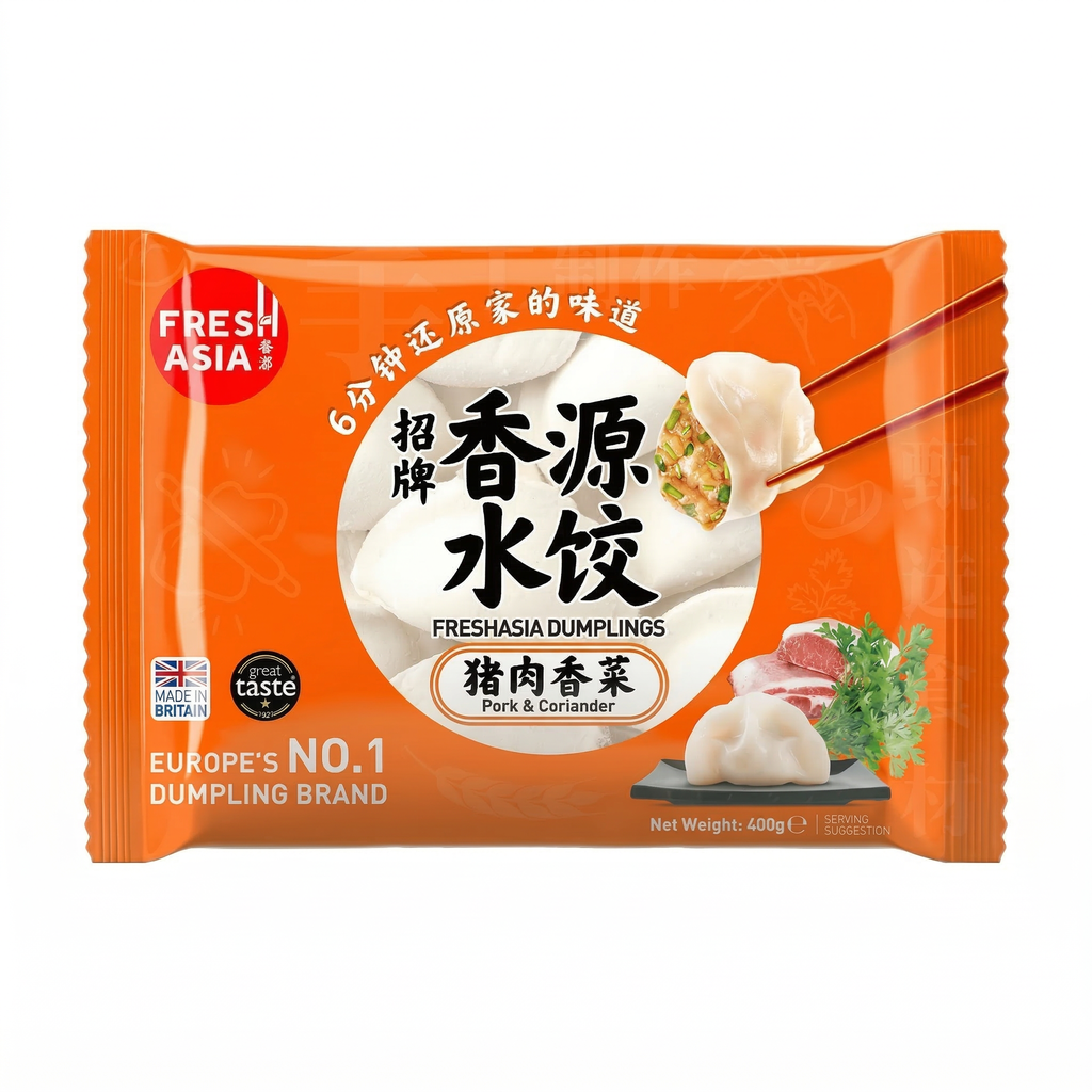FRESHASIA Raviolis chinois au porc et à la coriandre - 400 g