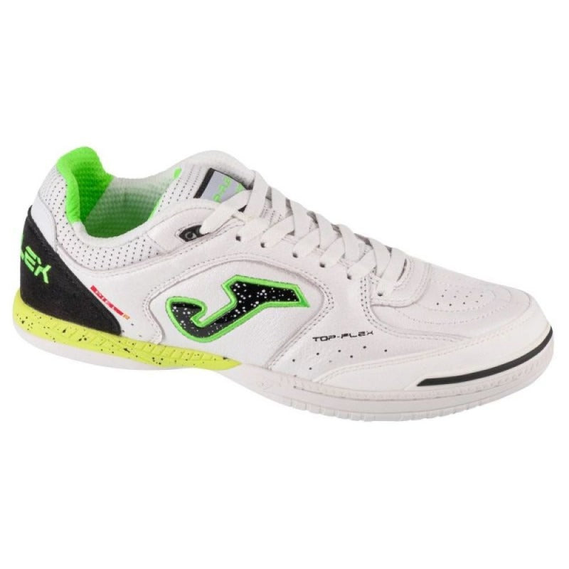 JOMA Chaussures de futsal Top Flex intérieures Blanc/Jaune 44.5