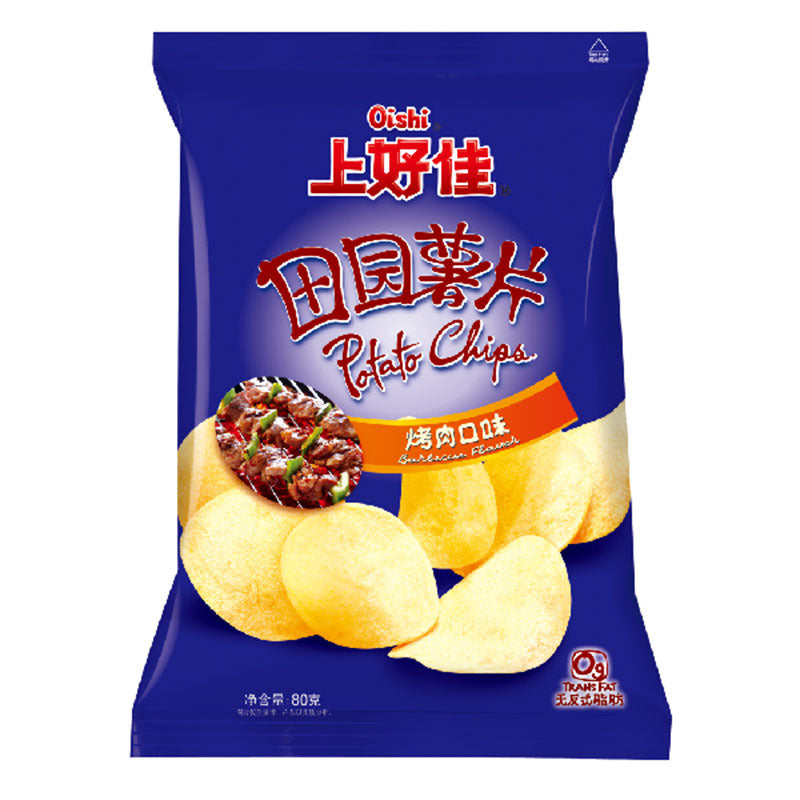 Oishi Chips de pommes de terre saveur barbecue 80 g