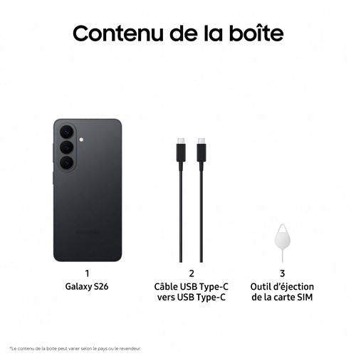Samsung Galaxy S26 AI Smartphone 256 Go Noir