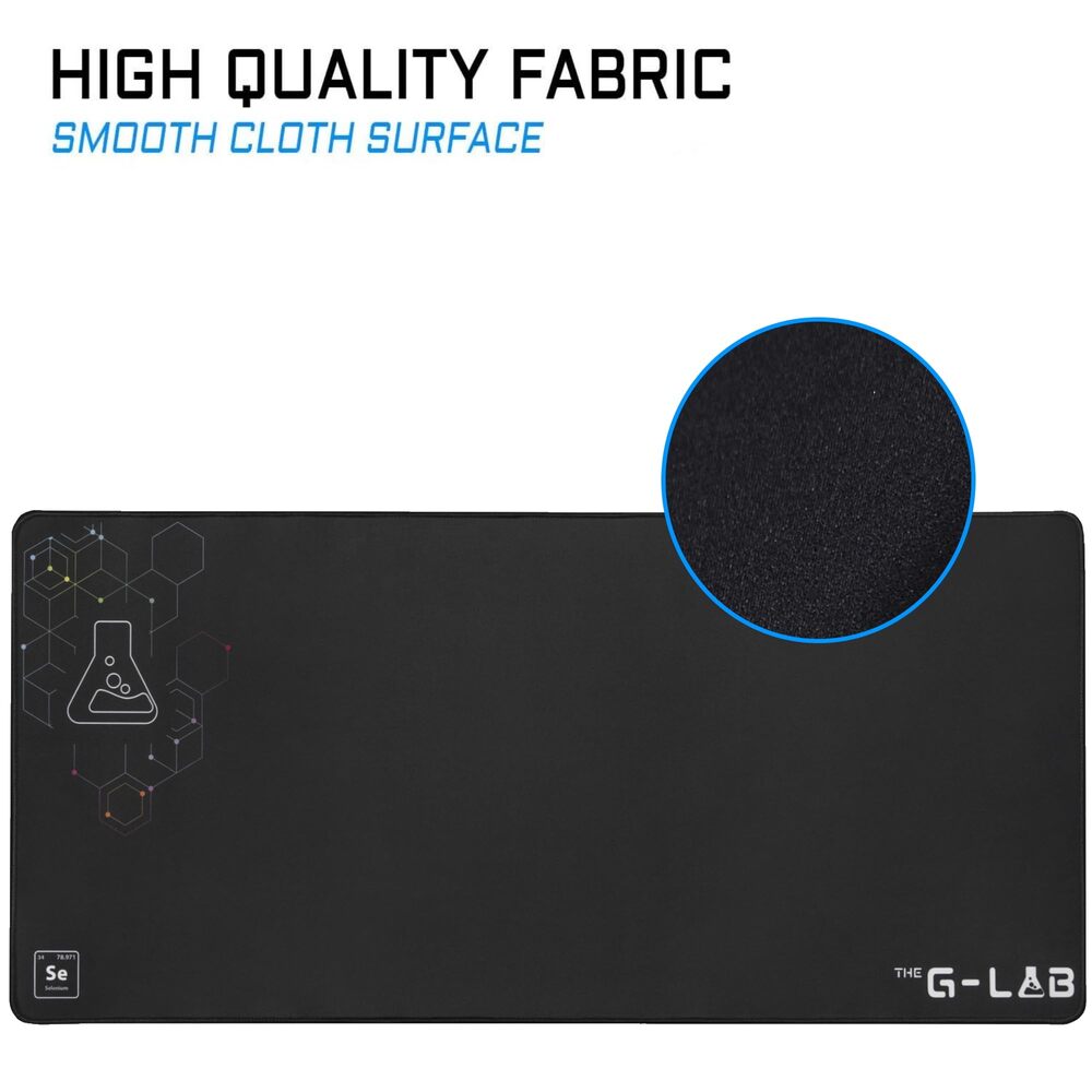 THE G-LAB Pad Selenium Tapis de souris Gaming XXL - 900x400x4mm - Noir