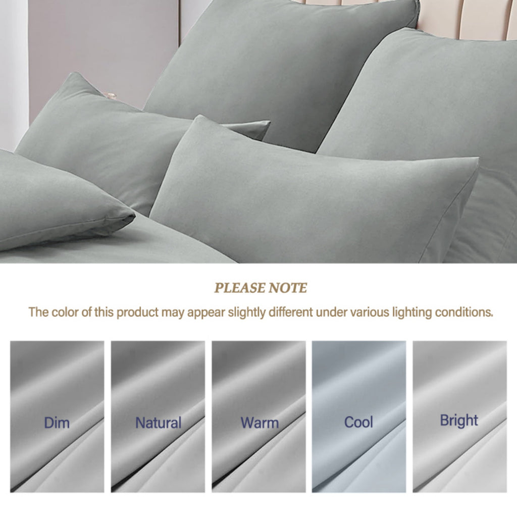 LeBonsoir Basics Lot de 2 taies d’oreiller gris clair - 65 x 65 cm