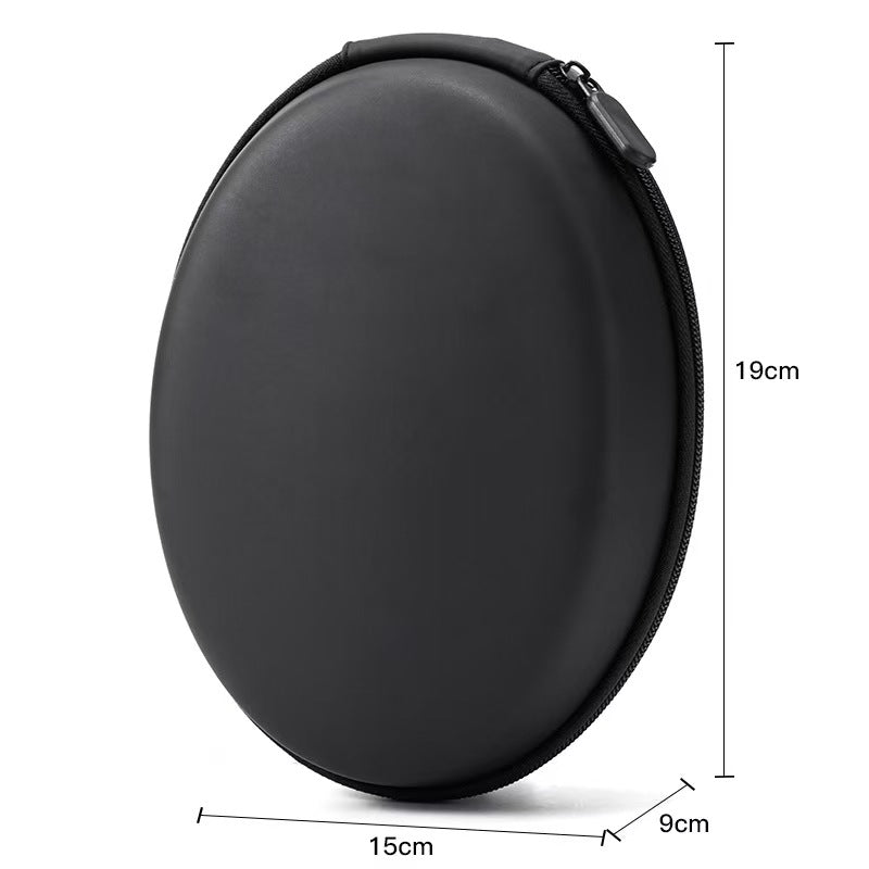 U5415 - Étui rigide de transport zippé en EVA compatible avec casques circum-auriculaires pliables - Noir