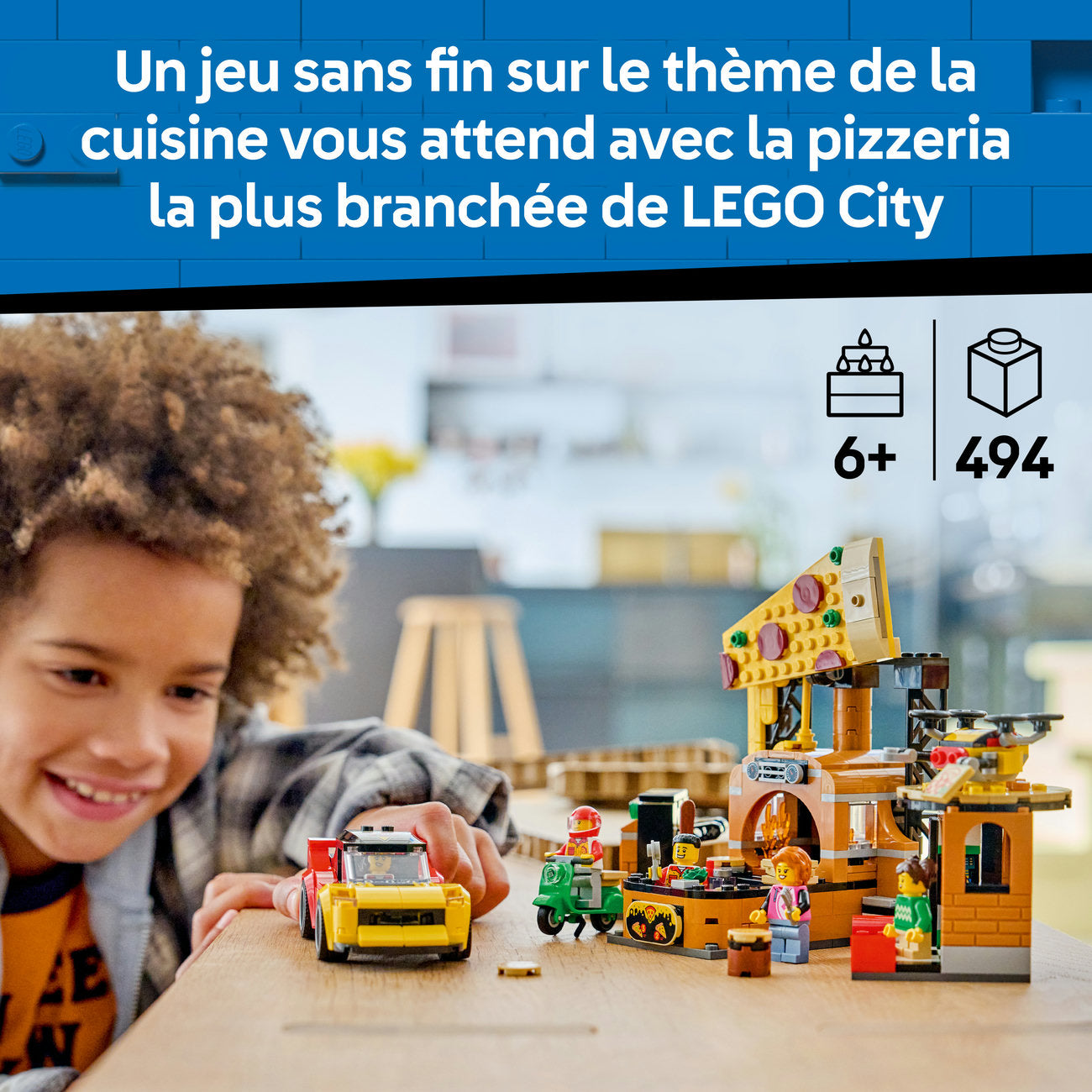 LEGO City 60496 La pizzeria et ses véhicules de livraison