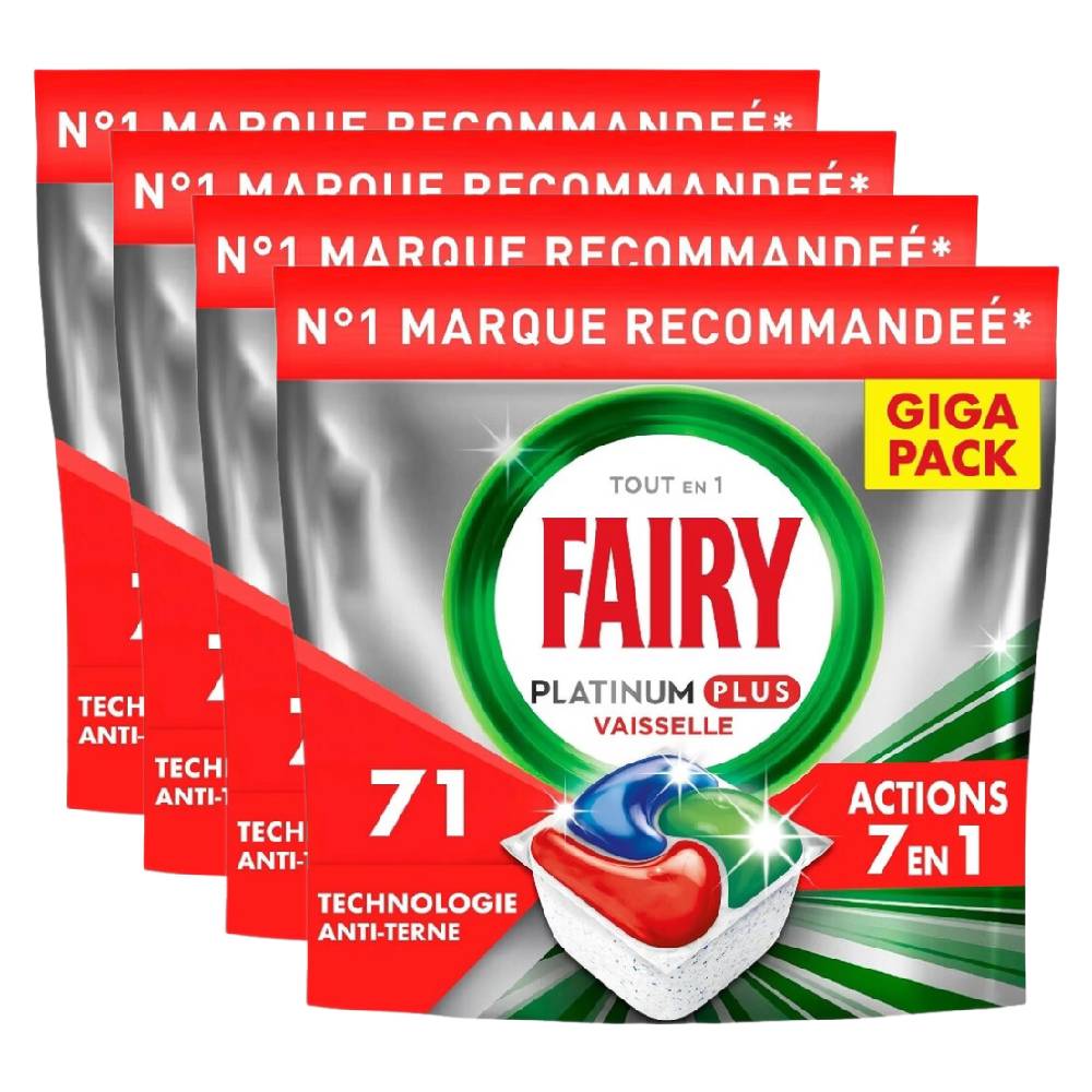 Fairy Capsules Lave-vaisselle Platinum+ Original 4 x X71 (= 284 Capsules)