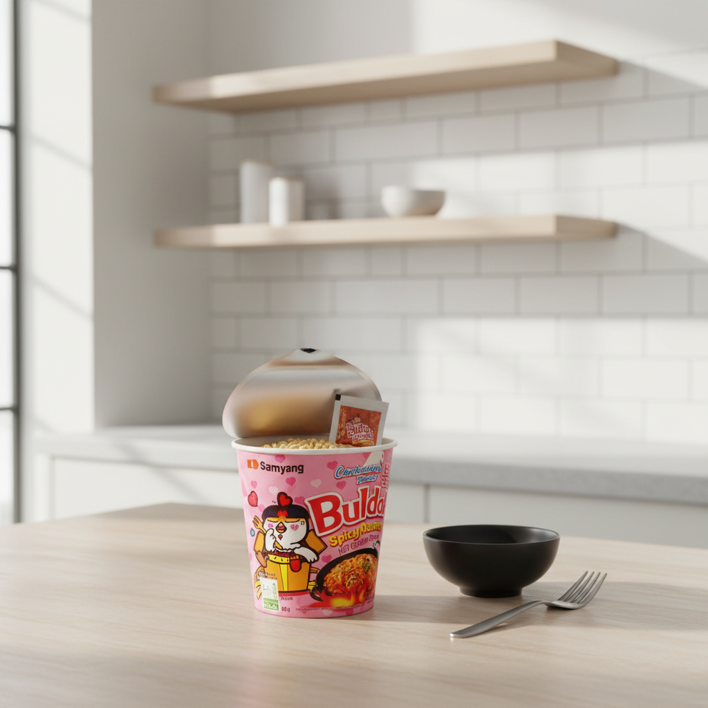 Samyang nouilles instantanées saveur poulet Carbonara épicé, 80 g en bol