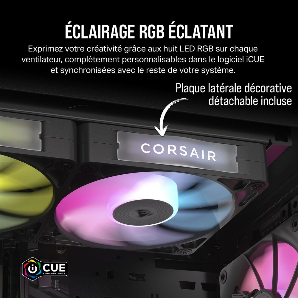 CORSAIR RX RGB Series, iCUE LINK RX120 RGB, 120mm RGB Fan, Triple Fan Kit