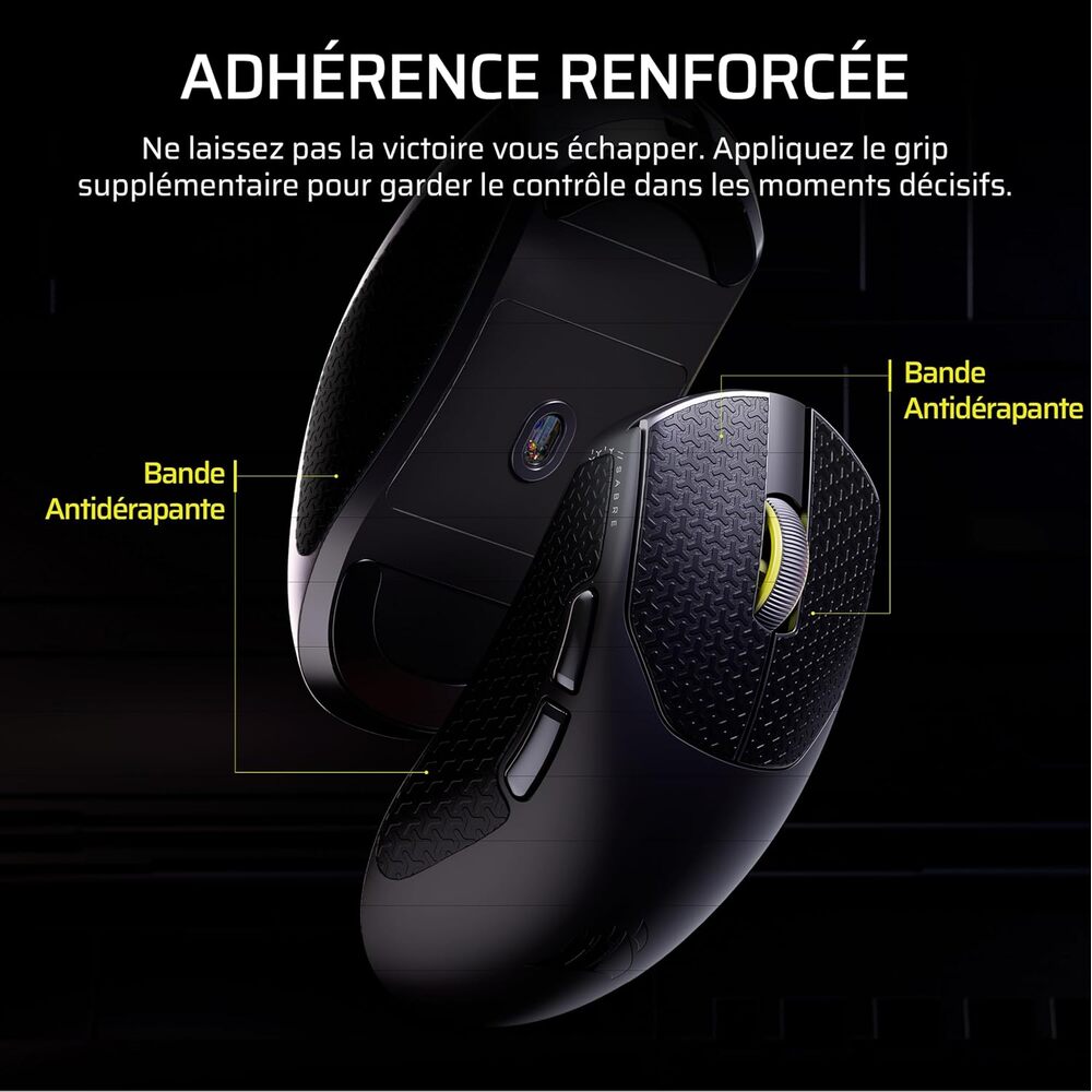 CORSAIR Sabre v2 PRO Souris Gaming Ultralégère sans Fil 2,4 GHz & Filaire - 33000 DPI, 5 Boutons - Blanc