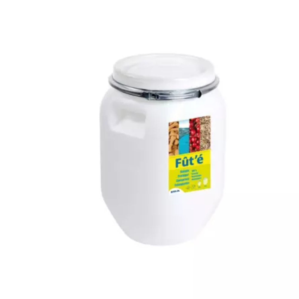 EDA Fût multi-usage Naturel 25 L FÛT'É Antichoc - cadenassable - étanche Certifié contact alimentaire Dim.: 29 x 29 x 46 cm