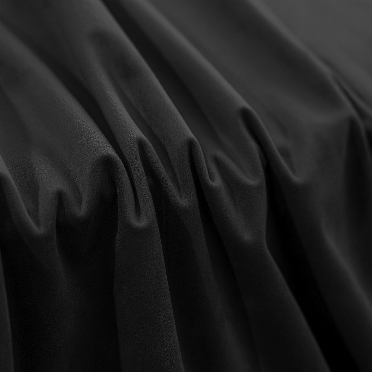 YSTYLE Rideaux occultants pour chambre et salon - Lot de 2 panneaux, rideaux thermiques isolants, 140 x 280 cm, SEHLR, Noir