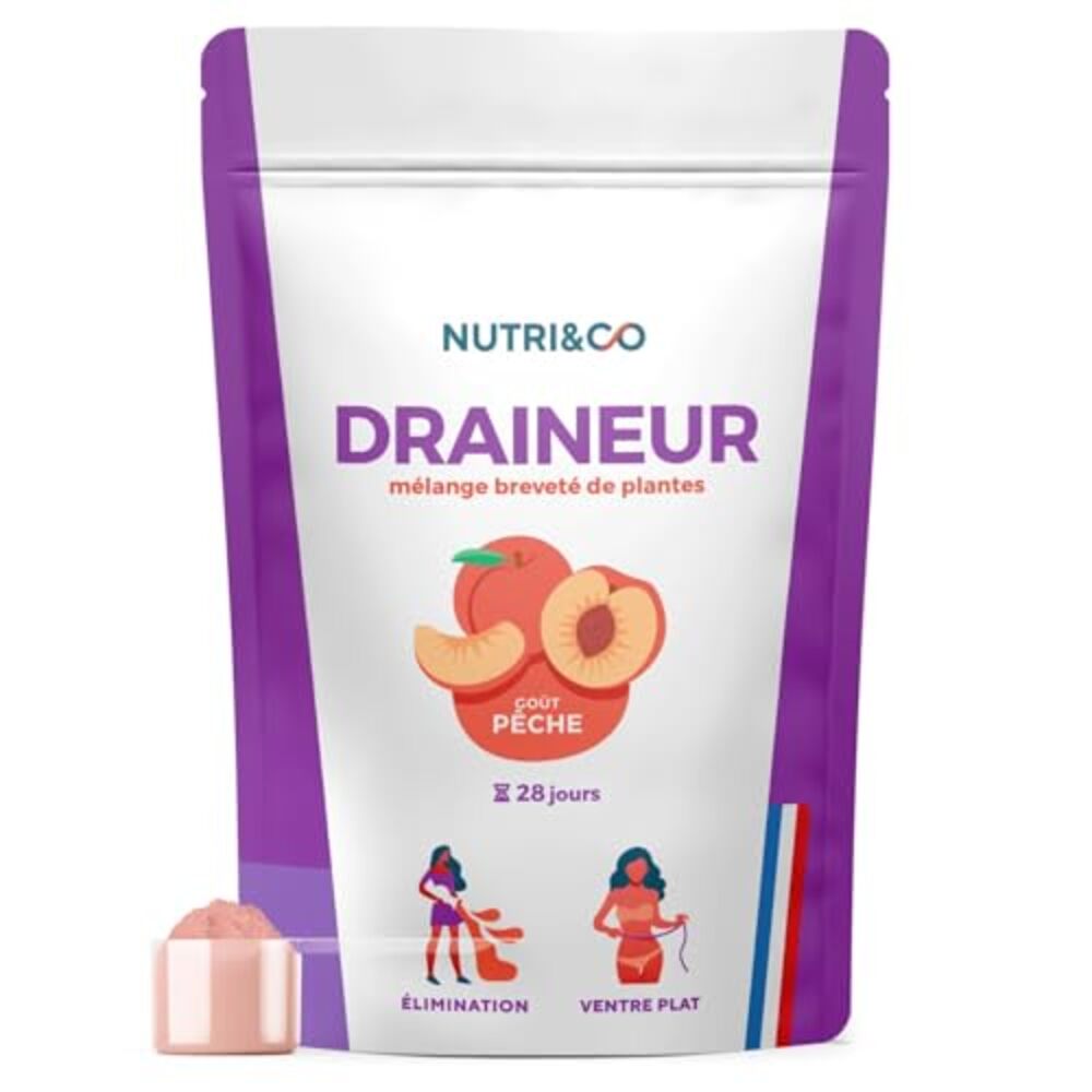 Nutri&Co Draineur en poudre - goût Pêche - 100 g