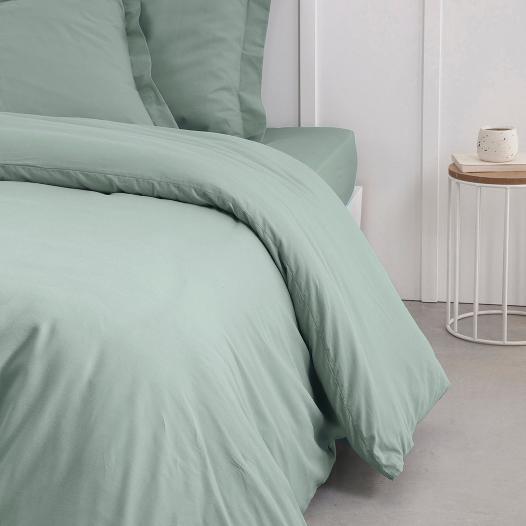 TODAY Housse de couette en coton céladon 220 x 240 cm pour lit double