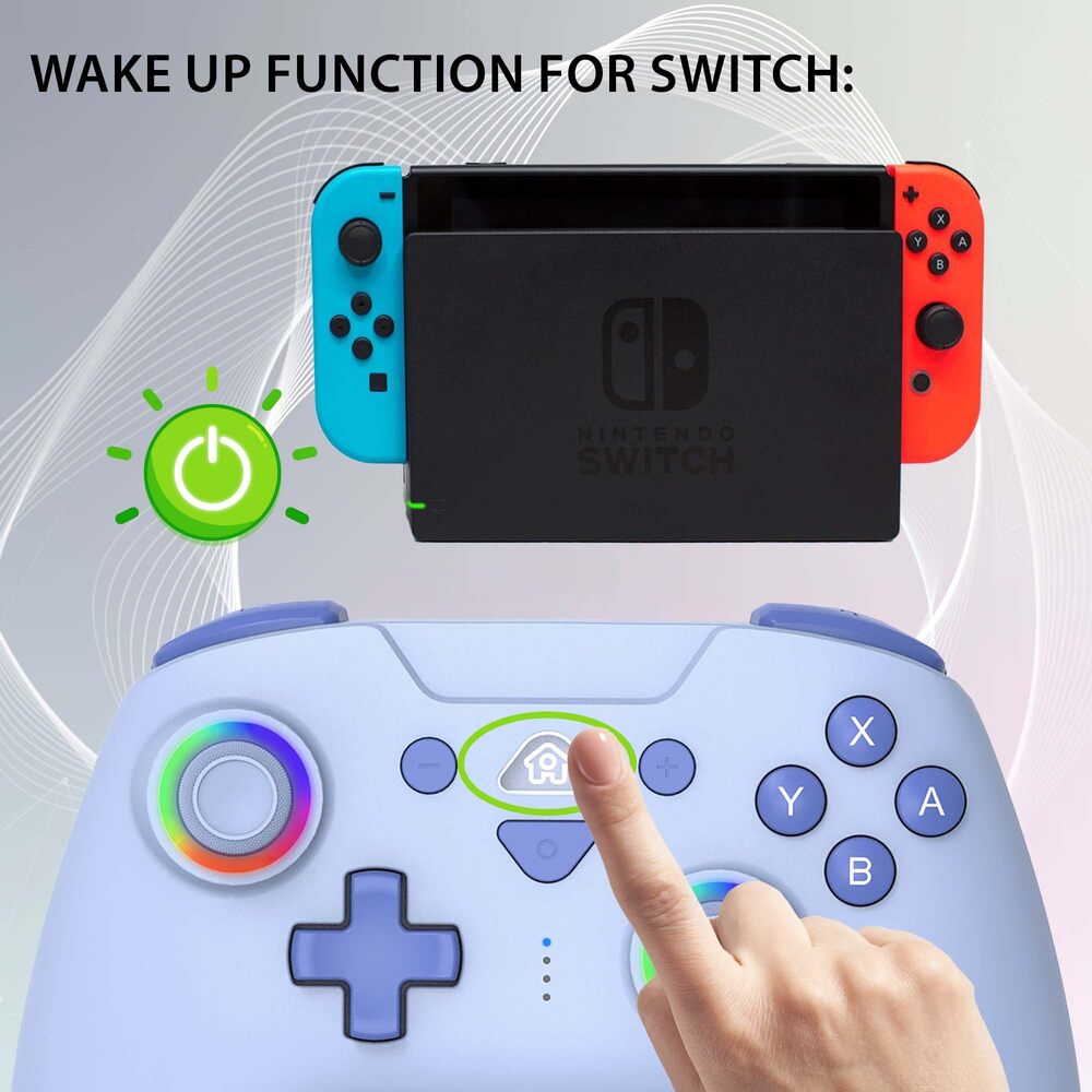 SUBSONIC Manette sans fil avec LED pour Switch et Switch Lite, Bleu