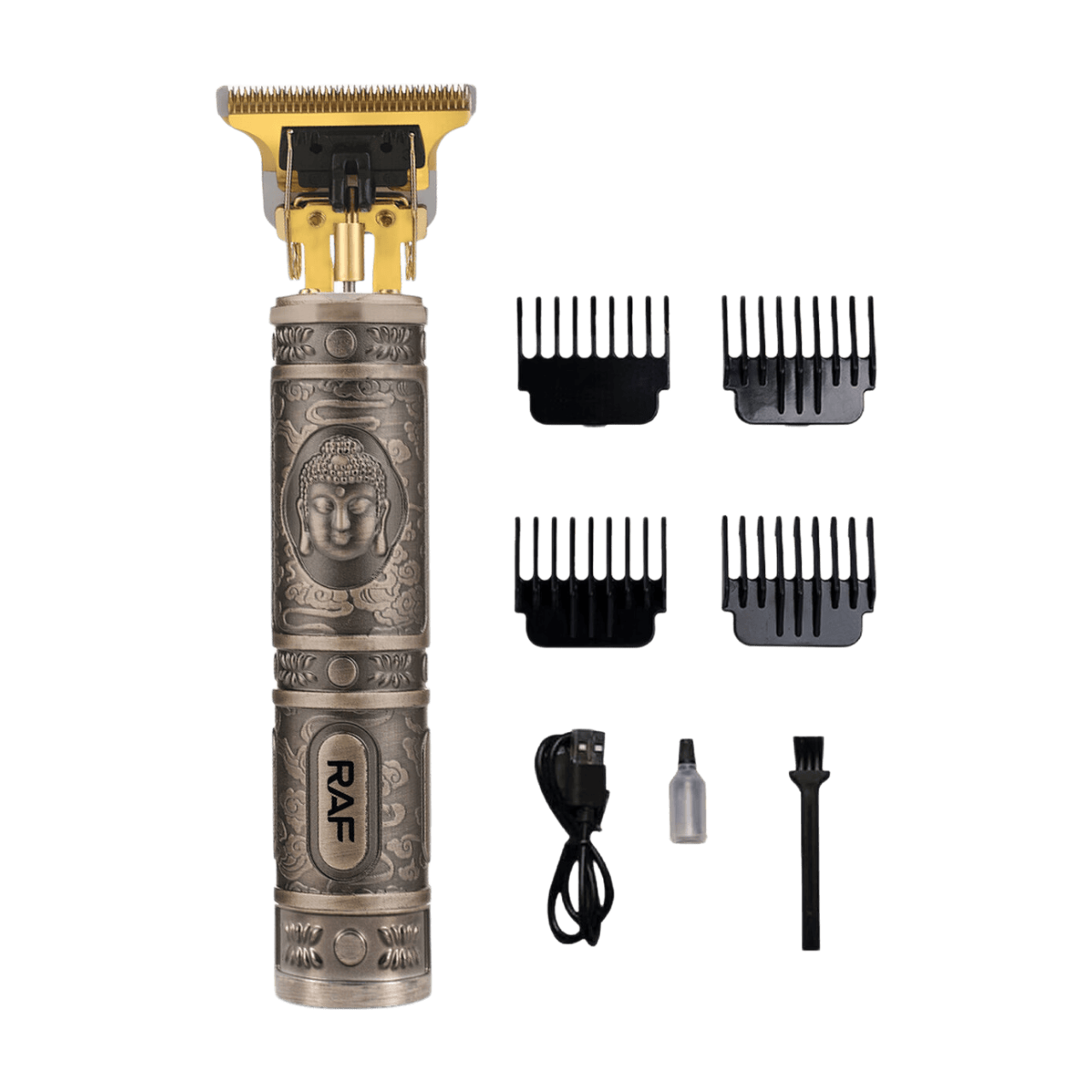 RAF Tondeuse professionnelle pour hommes, technologie T Blade, appareil sans fil, moteur 7200 tr/min, kit coiffage de barbier