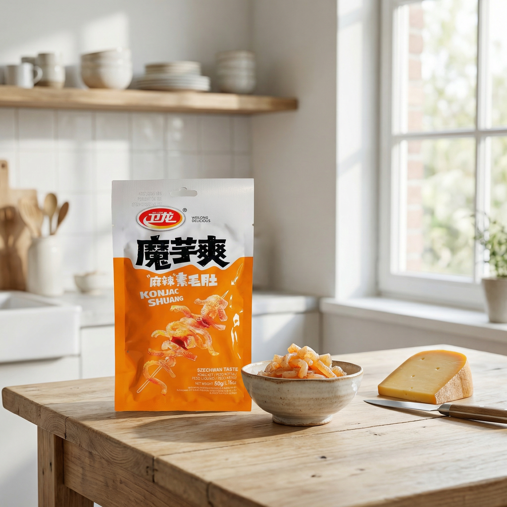 "Veilong, mâcheux végétariens épicés 'Mao Du' 50g"