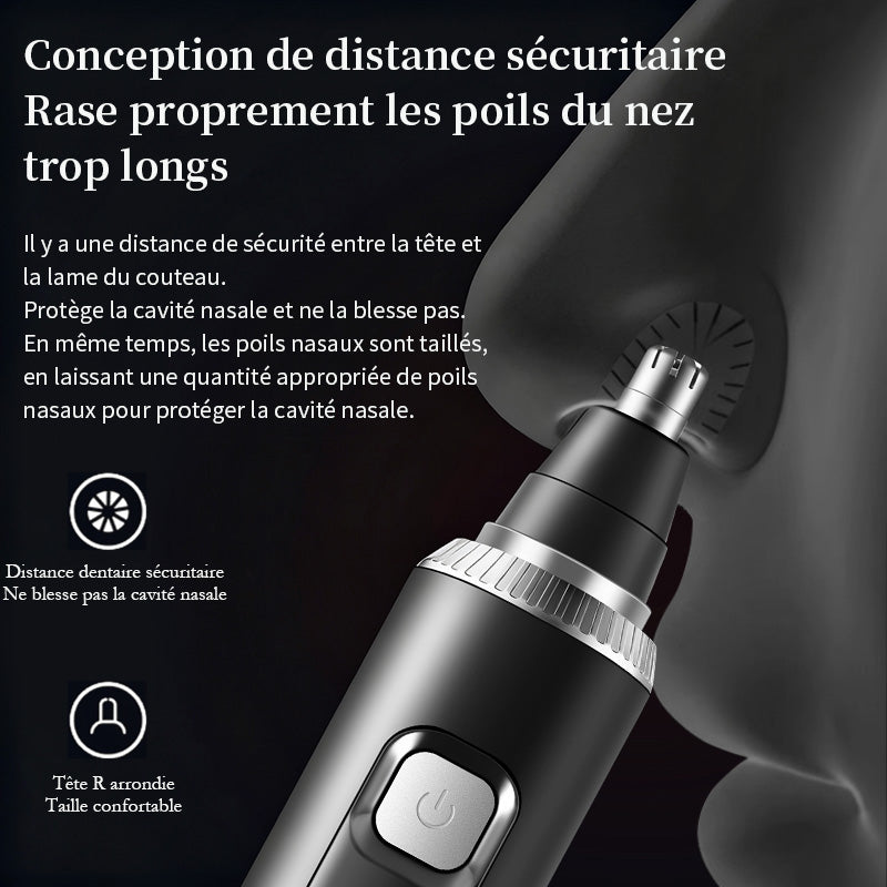 Sparoma Tondeuse pour poils oreilles et nez 3-en-1 – Écran LED | Moteur haute vitesse 8500 tr/min | Étanche IPX7 | Rechargeable Type-C
