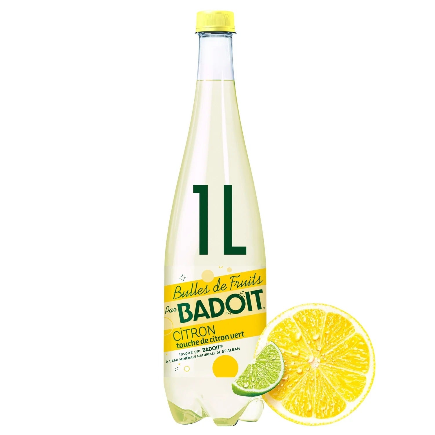 BADOIT eau gazeuse bulles de fruits aromatisée citron 1L