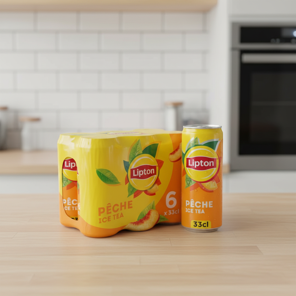 Lipton Thé Glacé Pêche - 6 x 33 cl