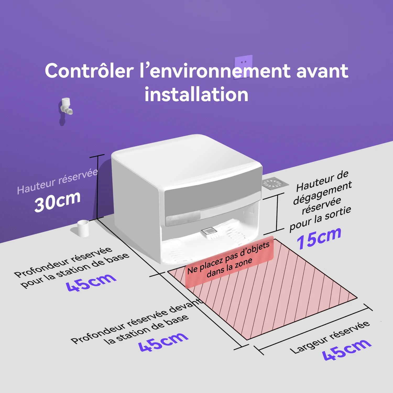 Narwal Flow Robot aspirateur laveur avec kit de raccordement à l'eau – Blanc