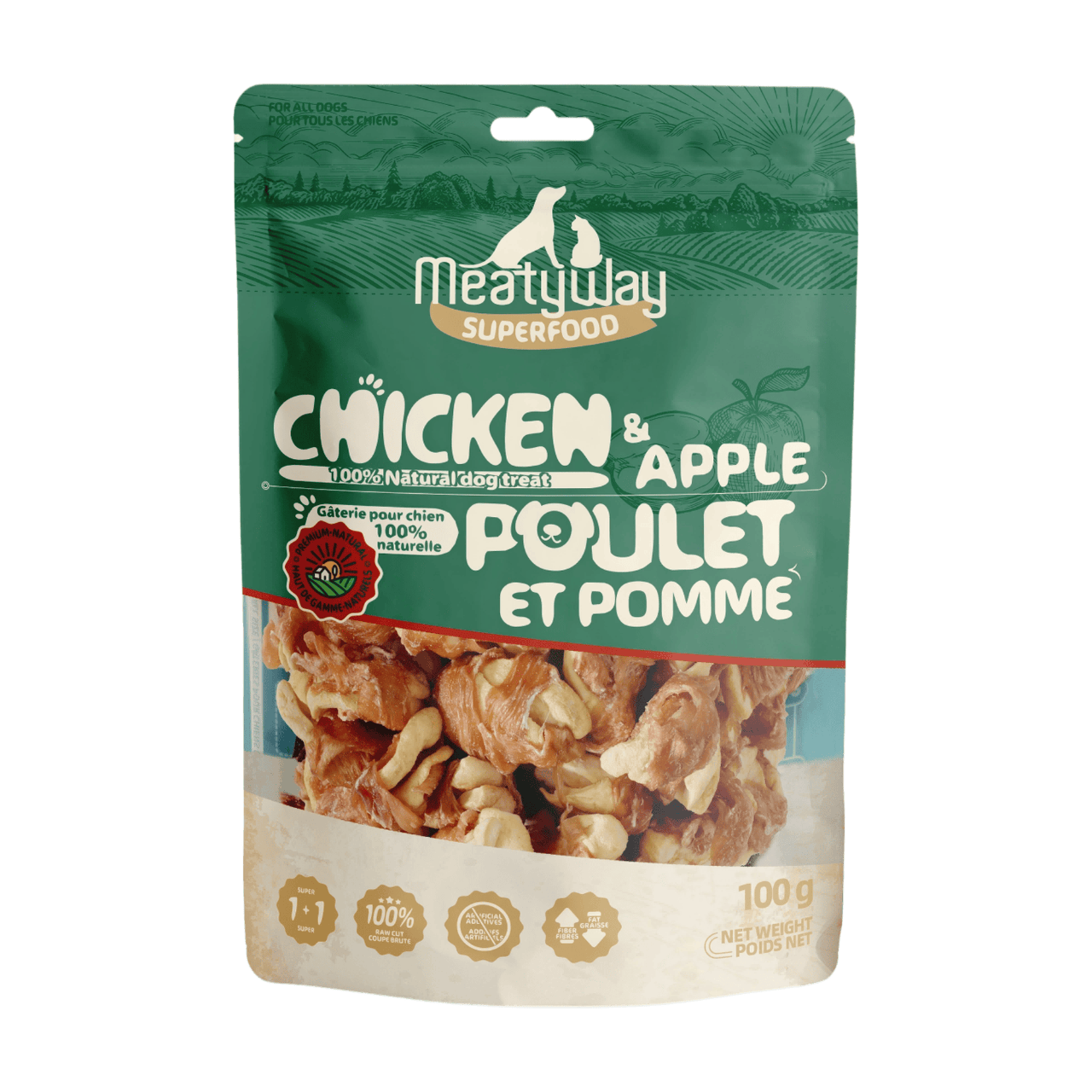 MeatyWay Poulet et pomme 100 g