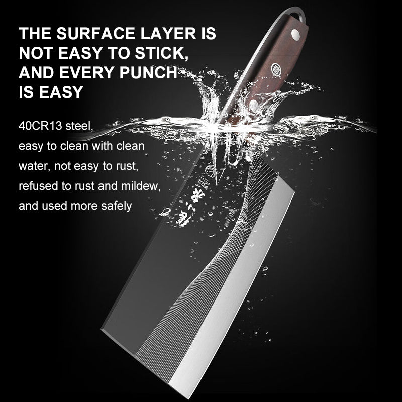Zhang Xiao Quan Couteau à découper en acier inoxydable avec lame épaissie - 313 mm