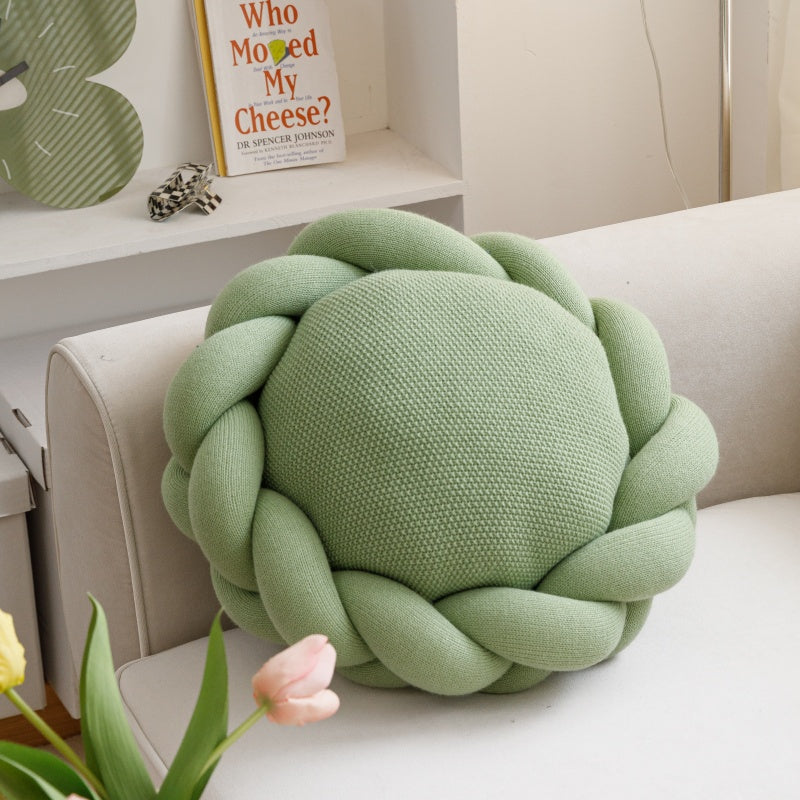 MEROPE, Coussin couronne en acrylique, 40x40 cm, vert clair, 1 pack