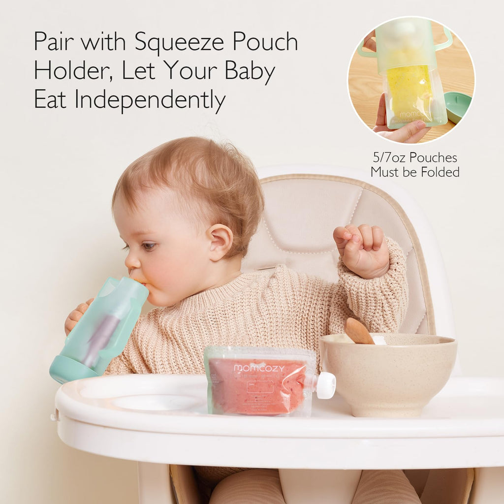 Momcozy RP01 Sachets de purée réutilisables pour bébé - 10 x 100 ml